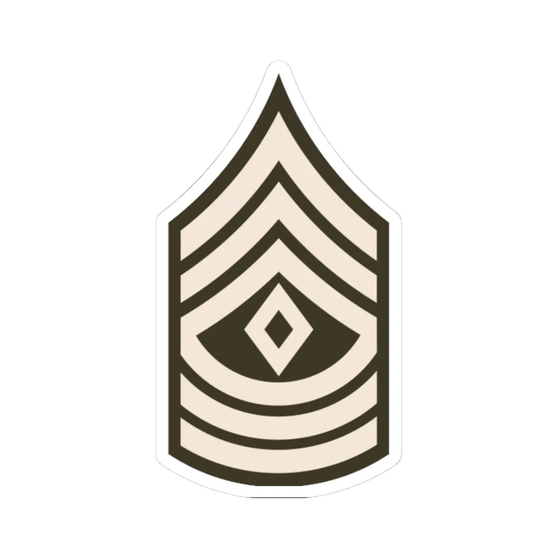 Army USA OR 08a Army greens (United States) (Military Rank) STICKER Vinyl Kiss-Cut Decal 3 Inch White - The Sticker Space