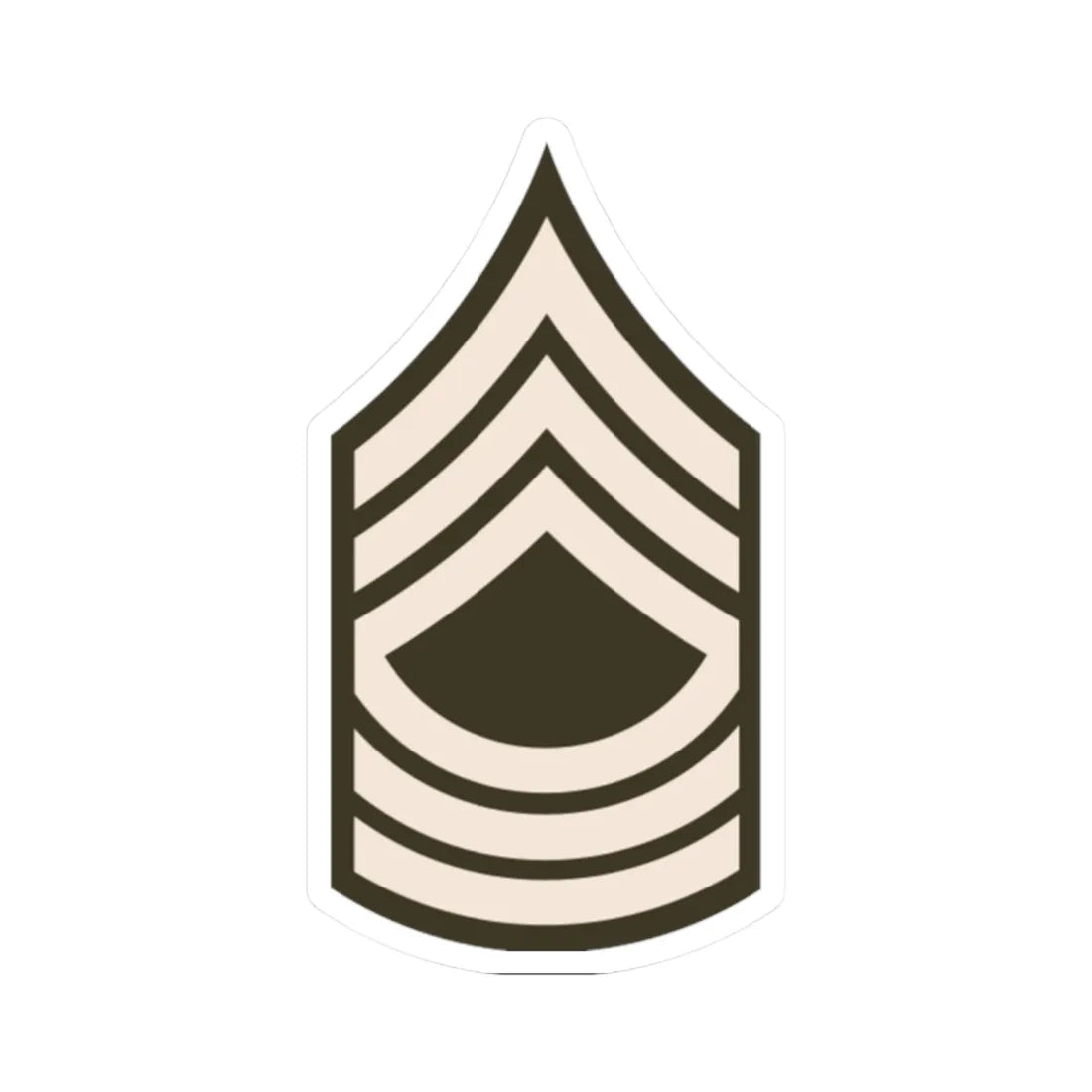 Army USA OR 08b Army greens (United States) (Military Rank) STICKER Vinyl Kiss-Cut Decal 2 Inch White - The Sticker Space