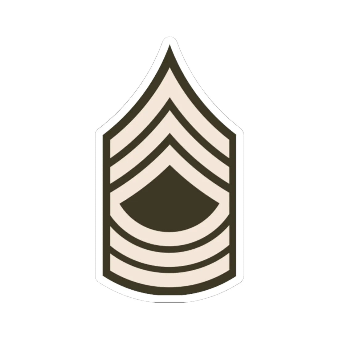 Army USA OR 08b Army greens (United States) (Military Rank) STICKER Vinyl Kiss-Cut Decal 4 Inch White - The Sticker Space