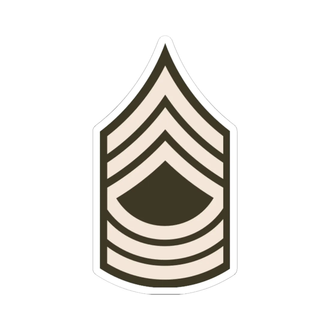 Army USA OR 08b Army greens (United States) (Military Rank) STICKER Vinyl Kiss-Cut Decal 6 Inch White - The Sticker Space