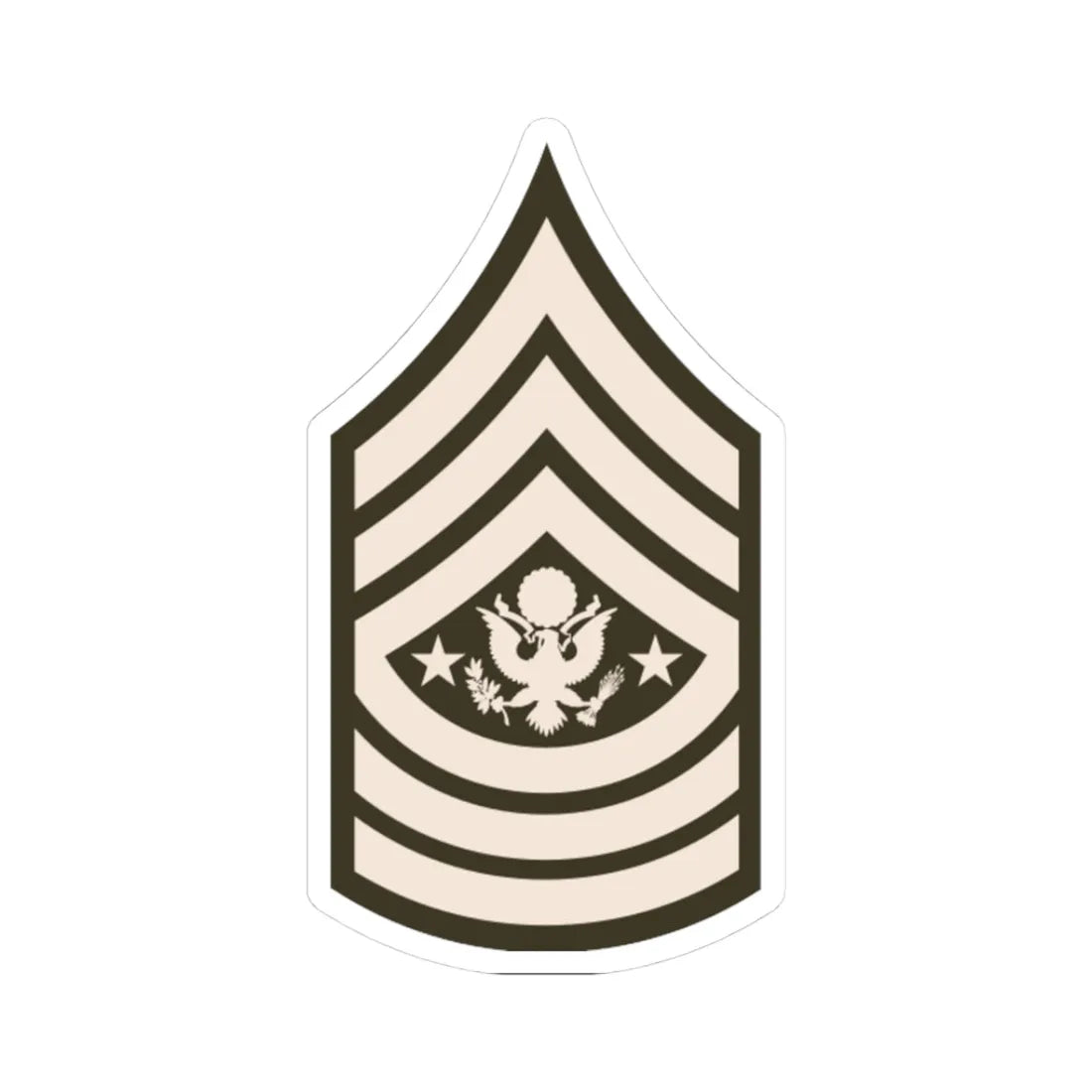 Army USA OR 09a Army greens (United States) (Military Rank) STICKER Vinyl Kiss-Cut Decal 3 Inch White - The Sticker Space