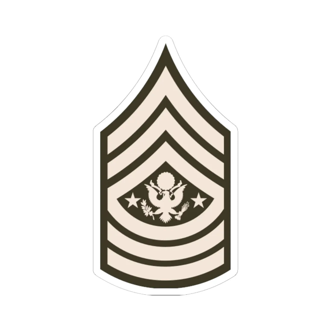 Army USA OR 09a Army greens (United States) (Military Rank) STICKER Vinyl Kiss-Cut Decal 6 Inch White - The Sticker Space