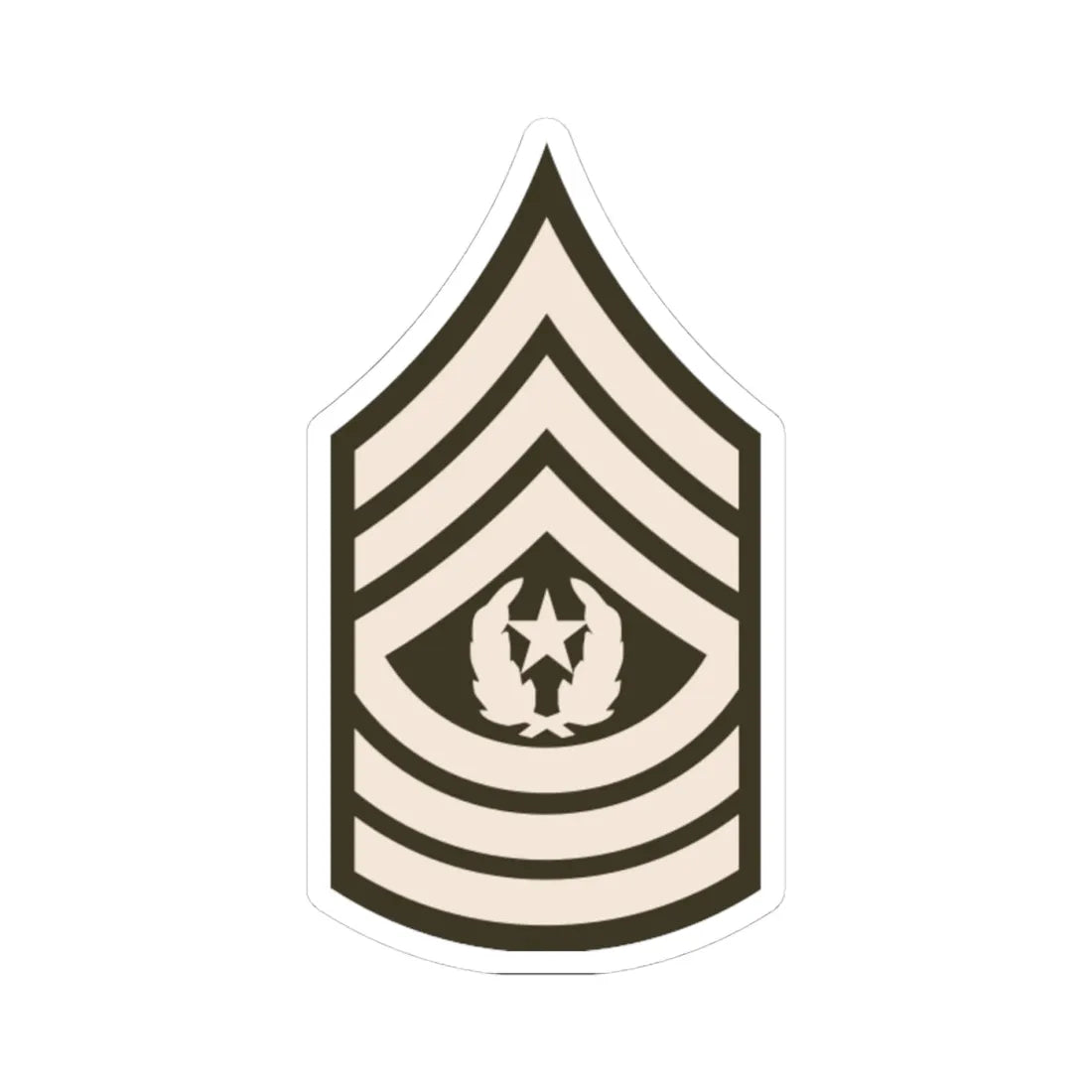 Army USA OR 09b Army greens (United States) (Military Rank) STICKER Vinyl Kiss-Cut Decal 4 Inch White - The Sticker Space