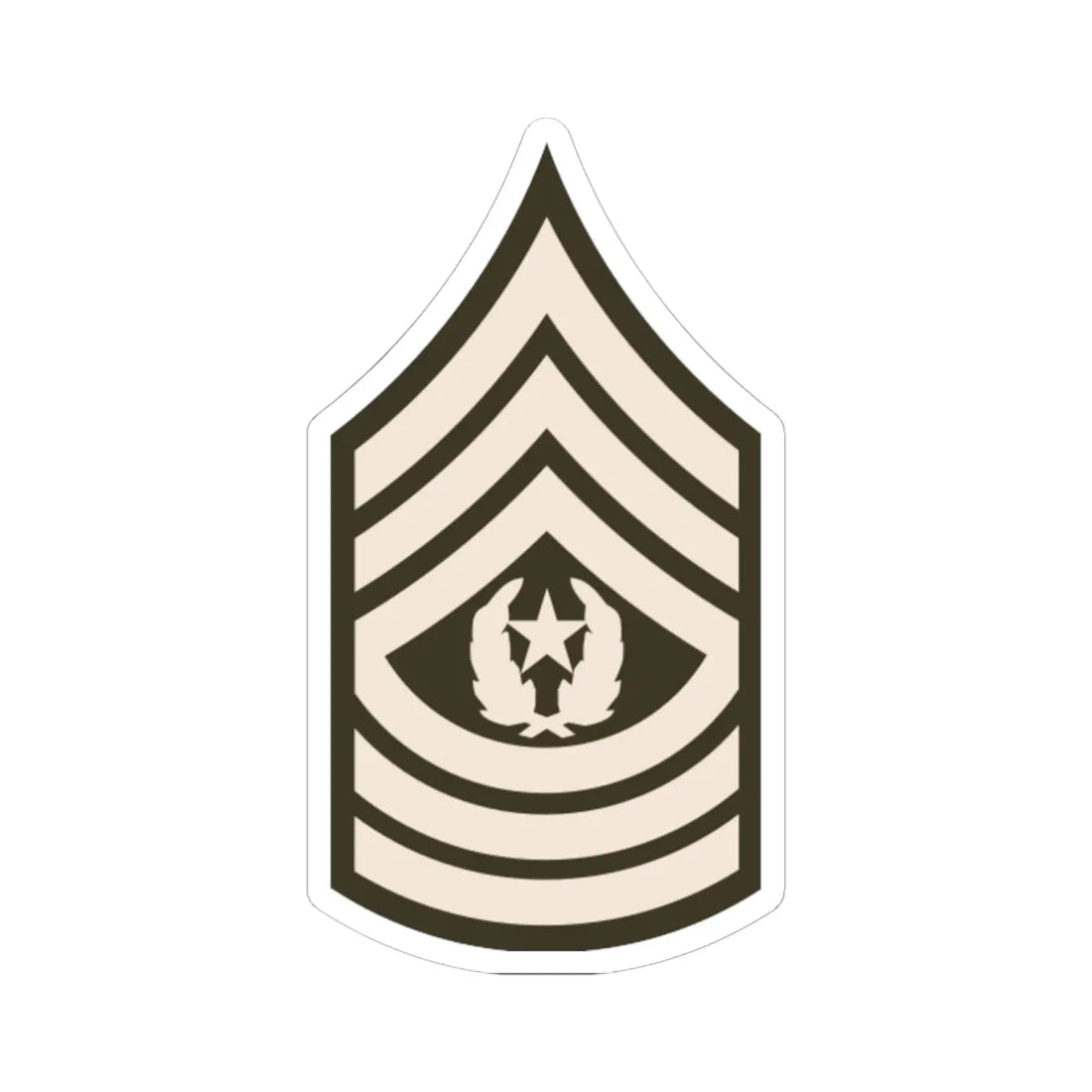 Army USA OR 09b Army greens (United States) (Military Rank) STICKER Vinyl Kiss-Cut Decal 6 Inch White - The Sticker Space