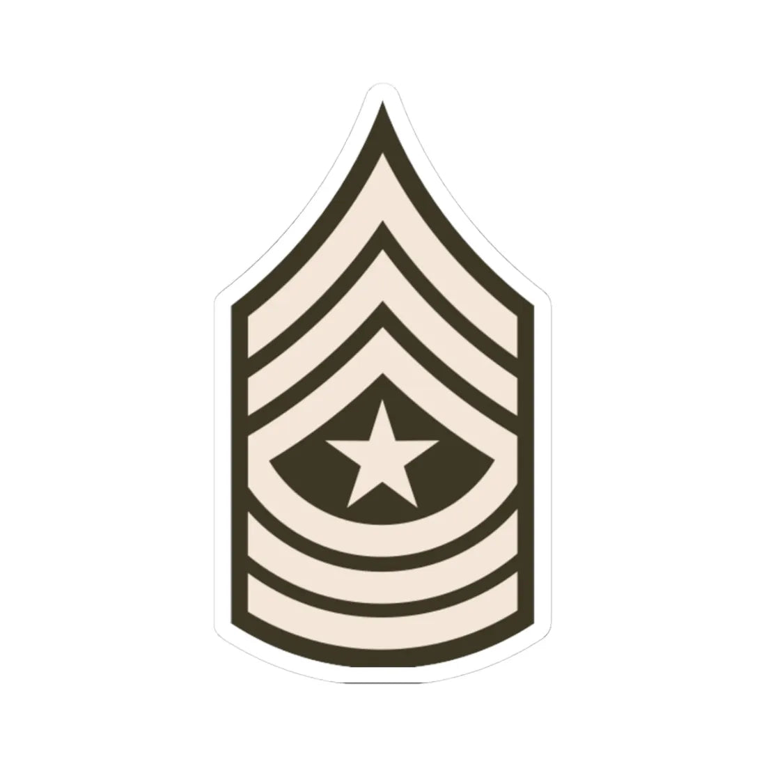 Army USA OR 09c Army greens (United States) (Military Rank) STICKER Vinyl Kiss-Cut Decal 3 Inch White - The Sticker Space