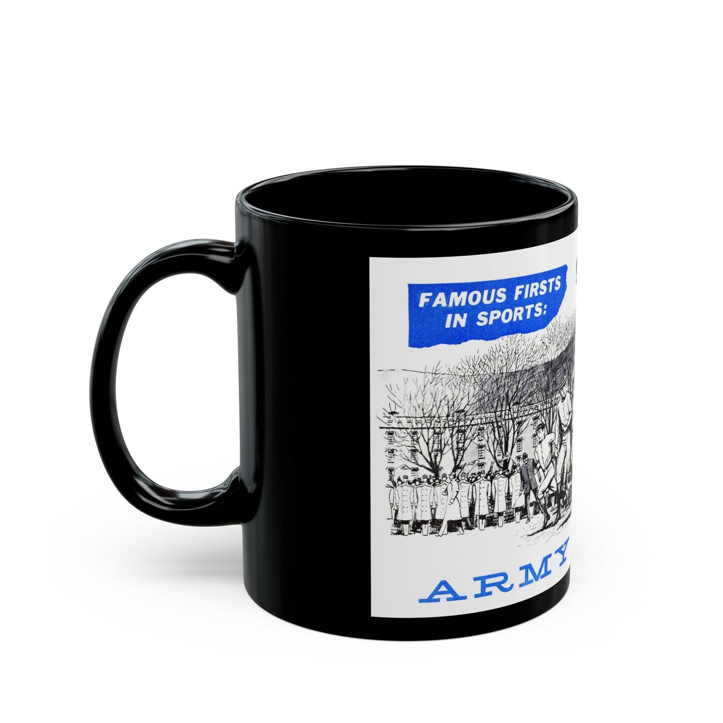 Army vs. Navy, Bluebook Magazine, November 1955 - Black Coffee Mug-The Sticker Space