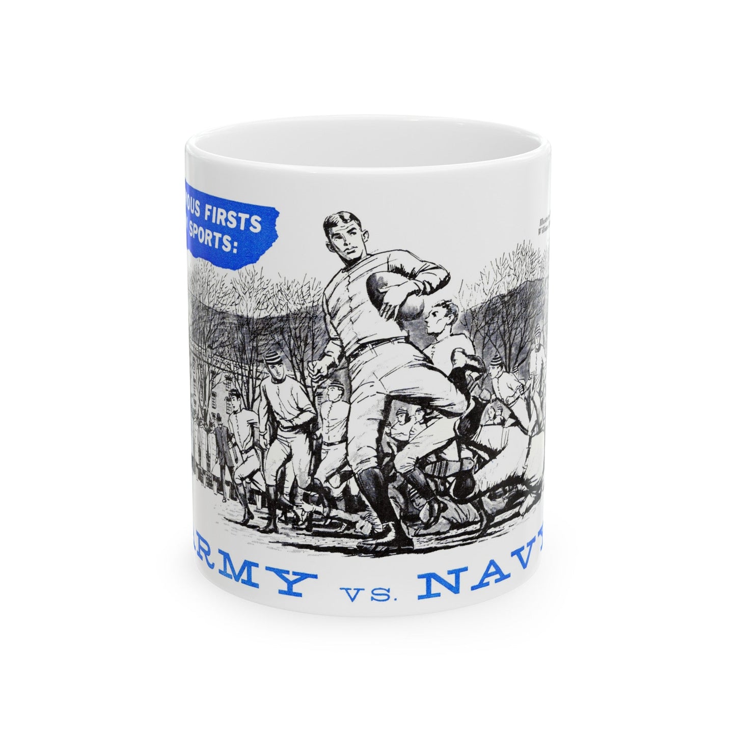 Army vs. Navy, Bluebook Magazine, November 1955 - White Coffee Mug-11oz-The Sticker Space