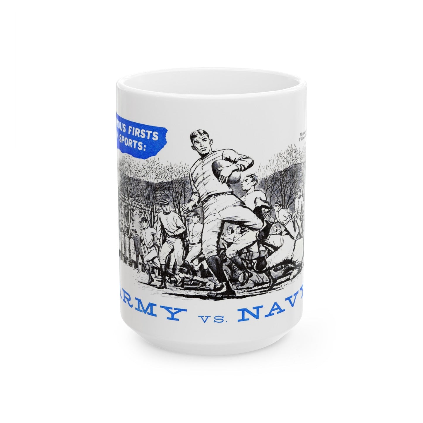 Army vs. Navy, Bluebook Magazine, November 1955 - White Coffee Mug-15oz-The Sticker Space