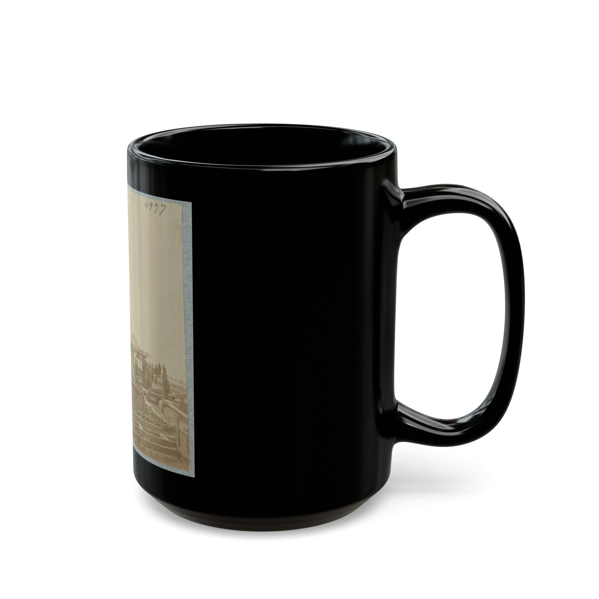 Army Wharf (U.S. Civil War) Black Coffee Mug-The Sticker Space