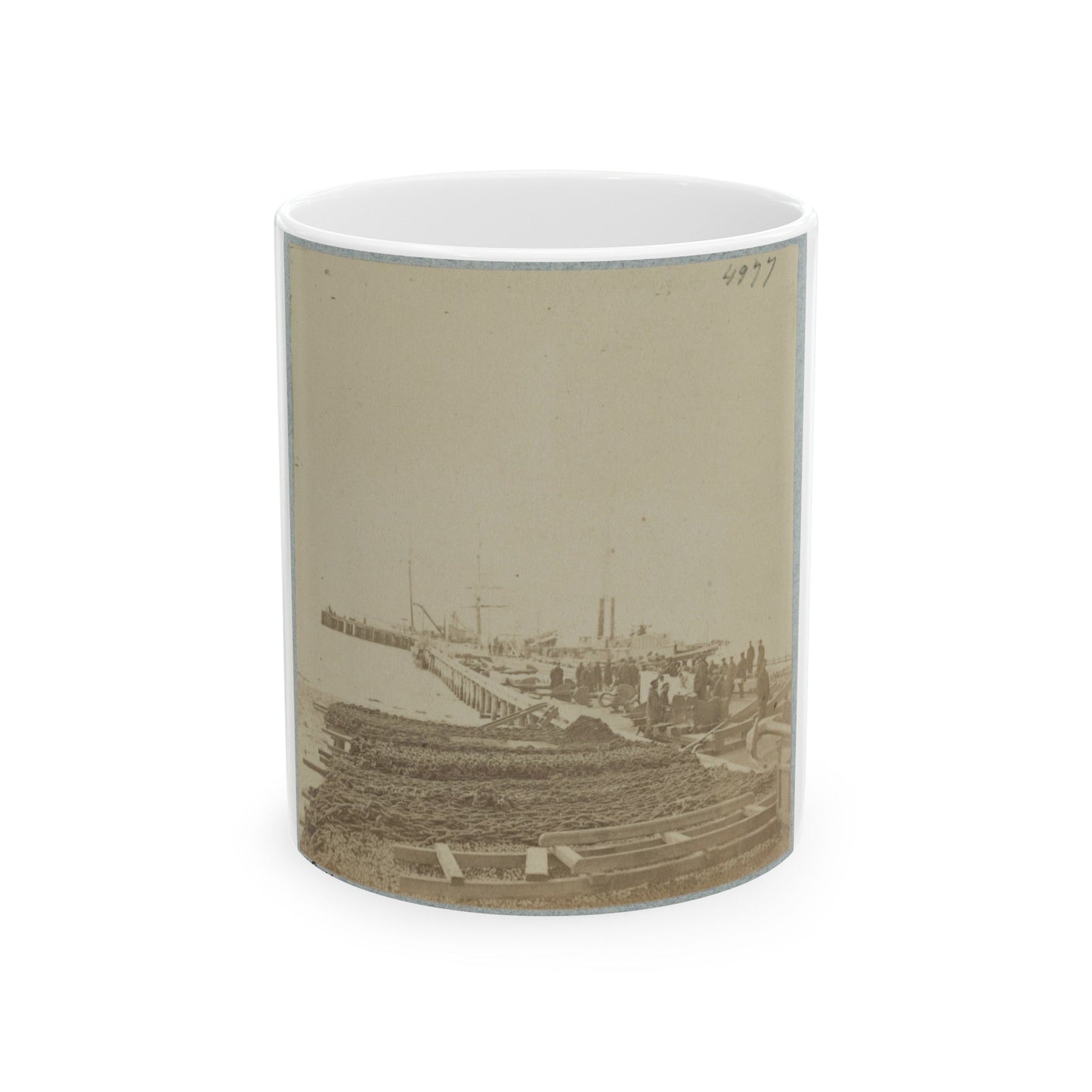 Army Wharf (U.S. Civil War) White Coffee Mug-11oz-The Sticker Space