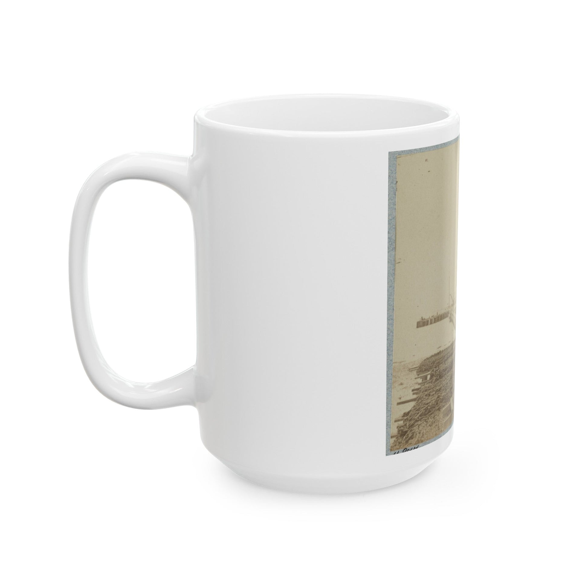 Army Wharf (U.S. Civil War) White Coffee Mug-The Sticker Space