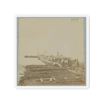 Army Wharf (U.S. Civil War) Refrigerator Magnet 3" x 3" Die-Cut 1 pc - The Sticker Space
