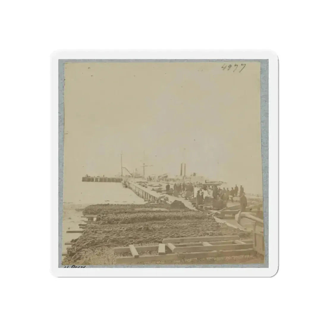 Army Wharf (U.S. Civil War) Refrigerator Magnet 6 Inch Die-Cut 1 pc - The Sticker Space