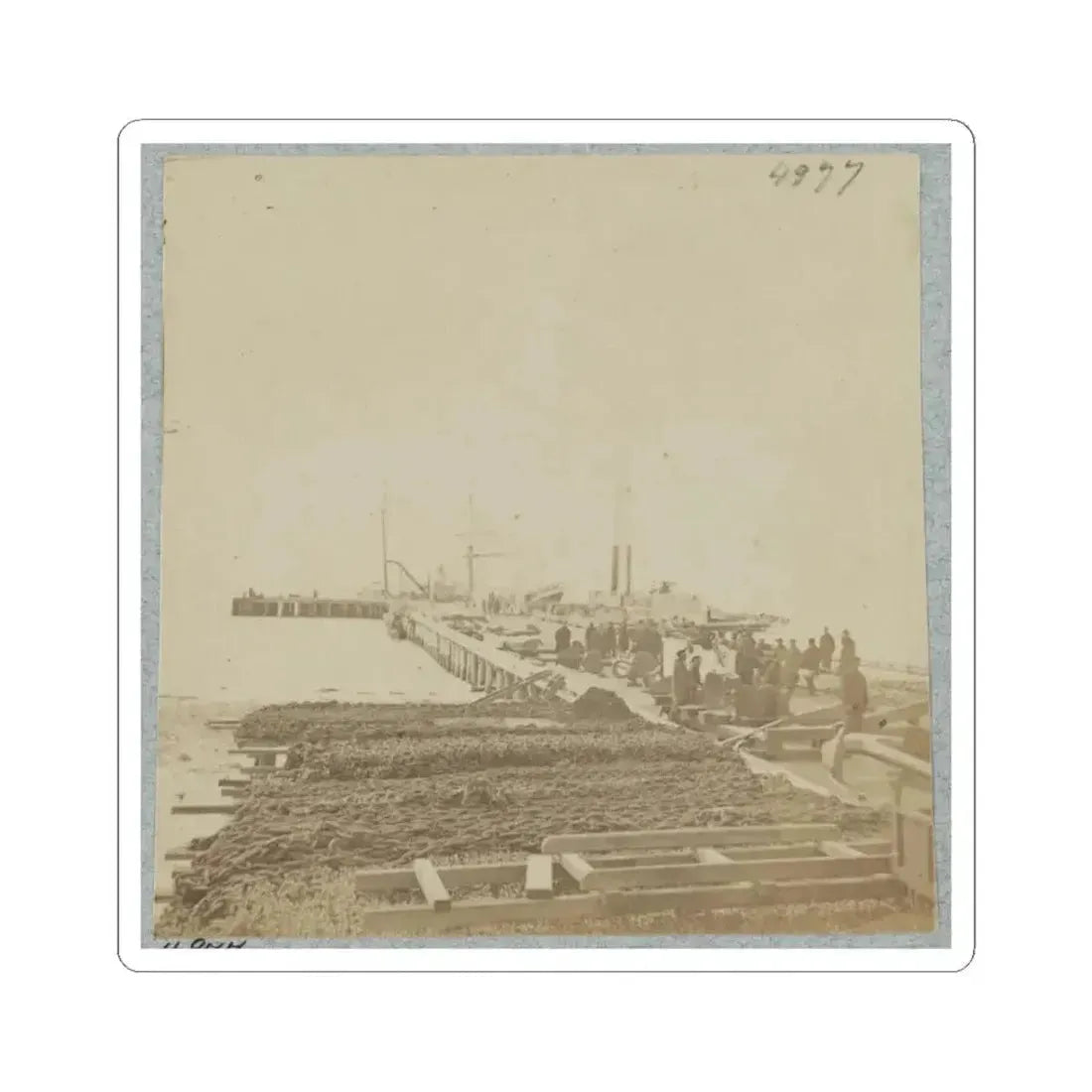 Army Wharf (U.S. Civil War) STICKER Vinyl Kiss-Cut Decal 3 Inch White - The Sticker Space