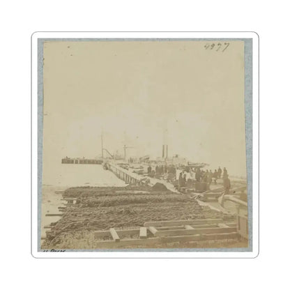 Army Wharf (U.S. Civil War) STICKER Vinyl Kiss-Cut Decal 3 Inch White - The Sticker Space