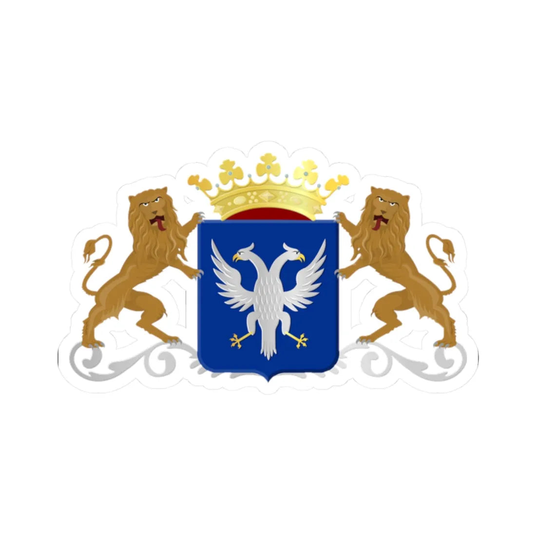 Arnhem wapen HRvA (Netherlands) (Coat of Arms) STICKER Vinyl Kiss-Cut Decal 2 Inch White - The Sticker Space