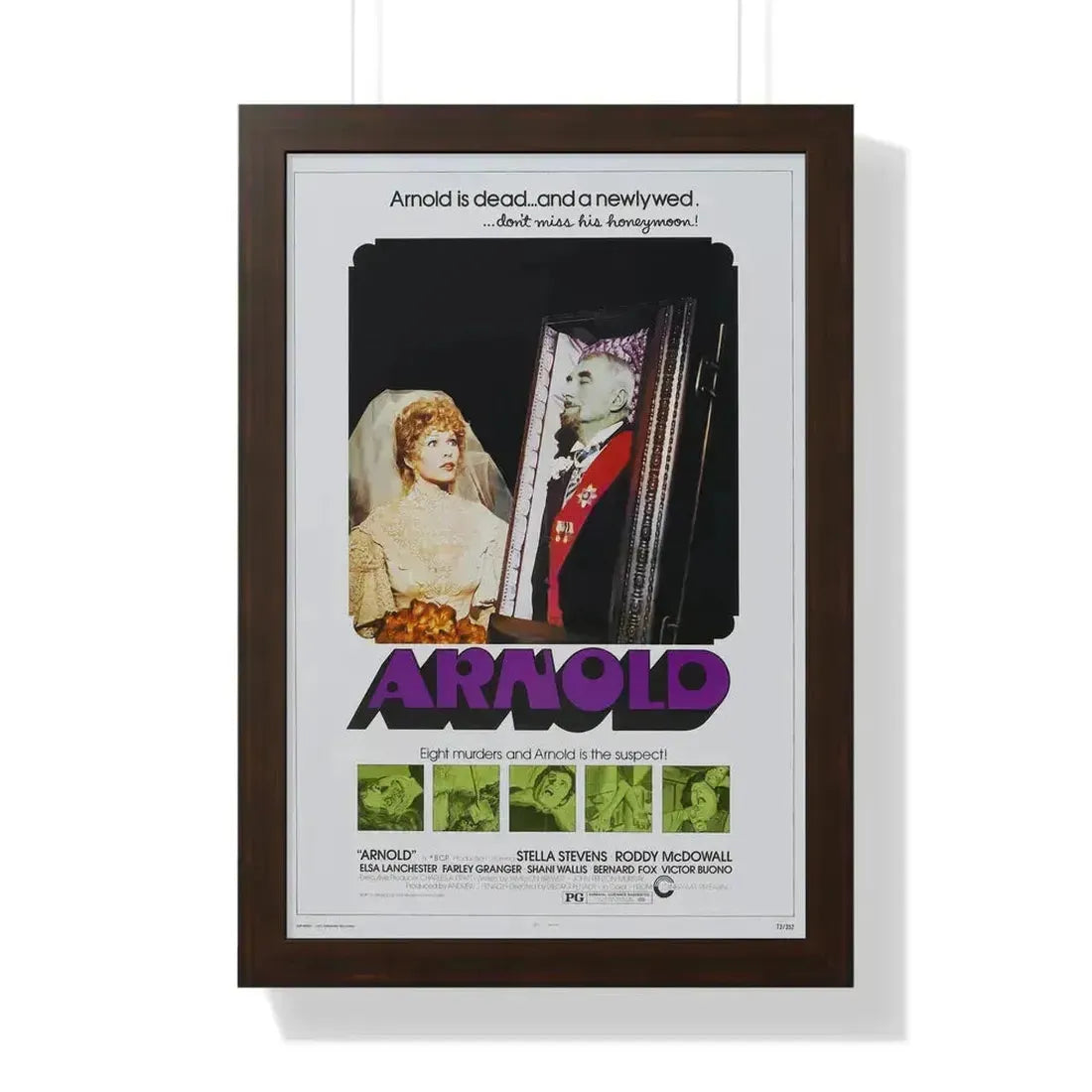 ARNOLD 1973 - Framed Movie Poster 16″ x 24″ Walnut - The Sticker Space