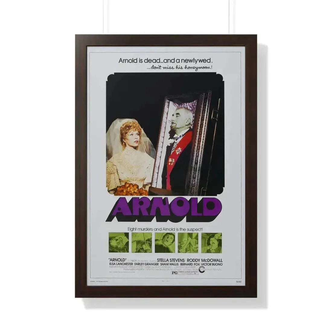 ARNOLD 1973 - Framed Movie Poster 20" x 30" Walnut - The Sticker Space