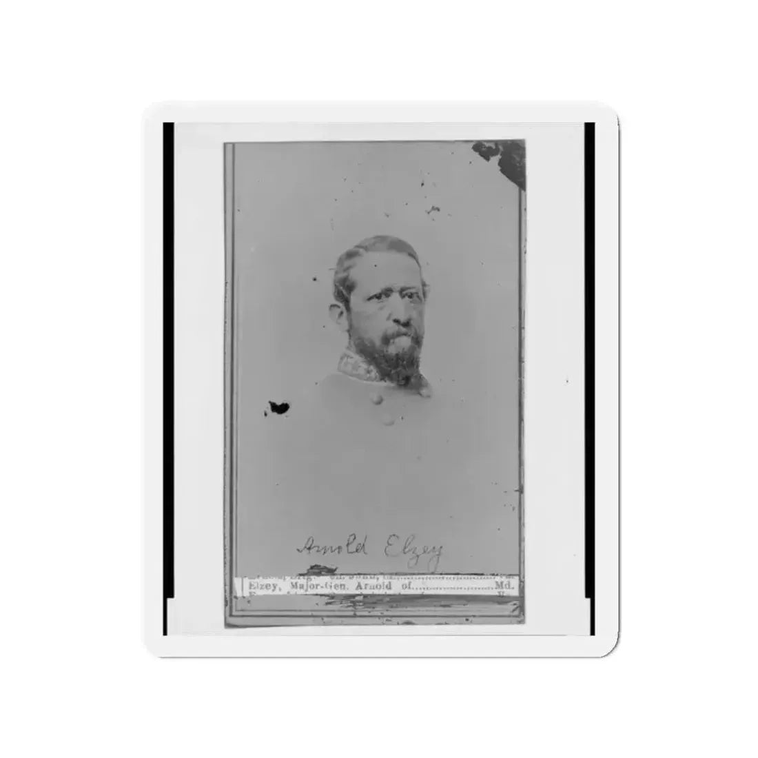 Arnold Elzey (U.S. Civil War) Refrigerator Magnet 2" x 2" Die-Cut 1 pc - The Sticker Space
