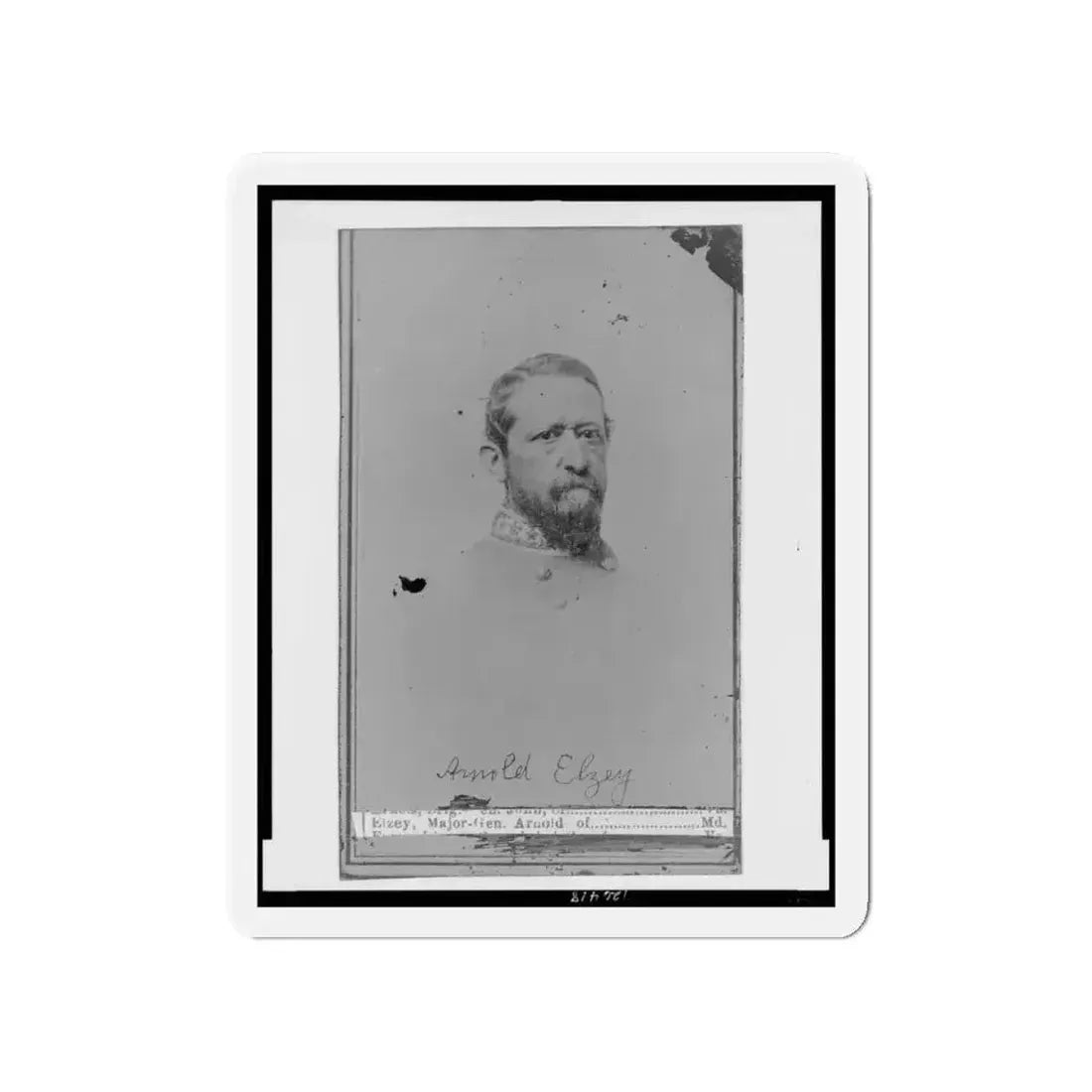Arnold Elzey (U.S. Civil War) Refrigerator Magnet 4" x 4" Die-Cut 1 pc - The Sticker Space