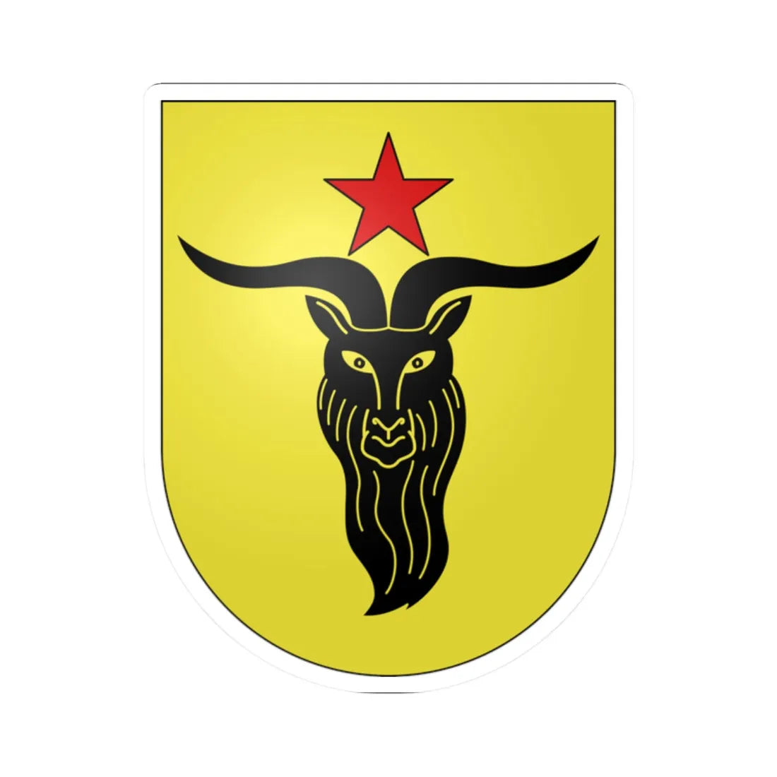 Arogno-coat of arms (Switzerland) (Coat of Arms) STICKER Vinyl Kiss-Cut Decal 2 Inch White - The Sticker Space