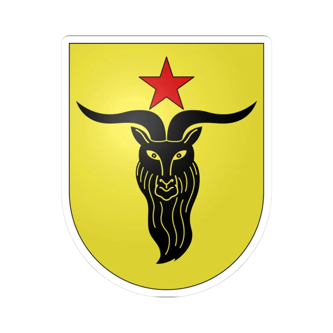 Arogno-coat of arms (Switzerland) (Coat of Arms) STICKER Vinyl Kiss-Cut Decal 3 Inch White - The Sticker Space