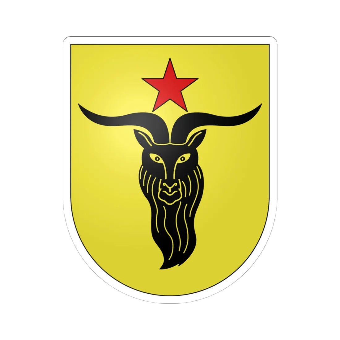 Arogno-coat of arms (Switzerland) (Coat of Arms) STICKER Vinyl Kiss-Cut Decal 4 Inch White - The Sticker Space