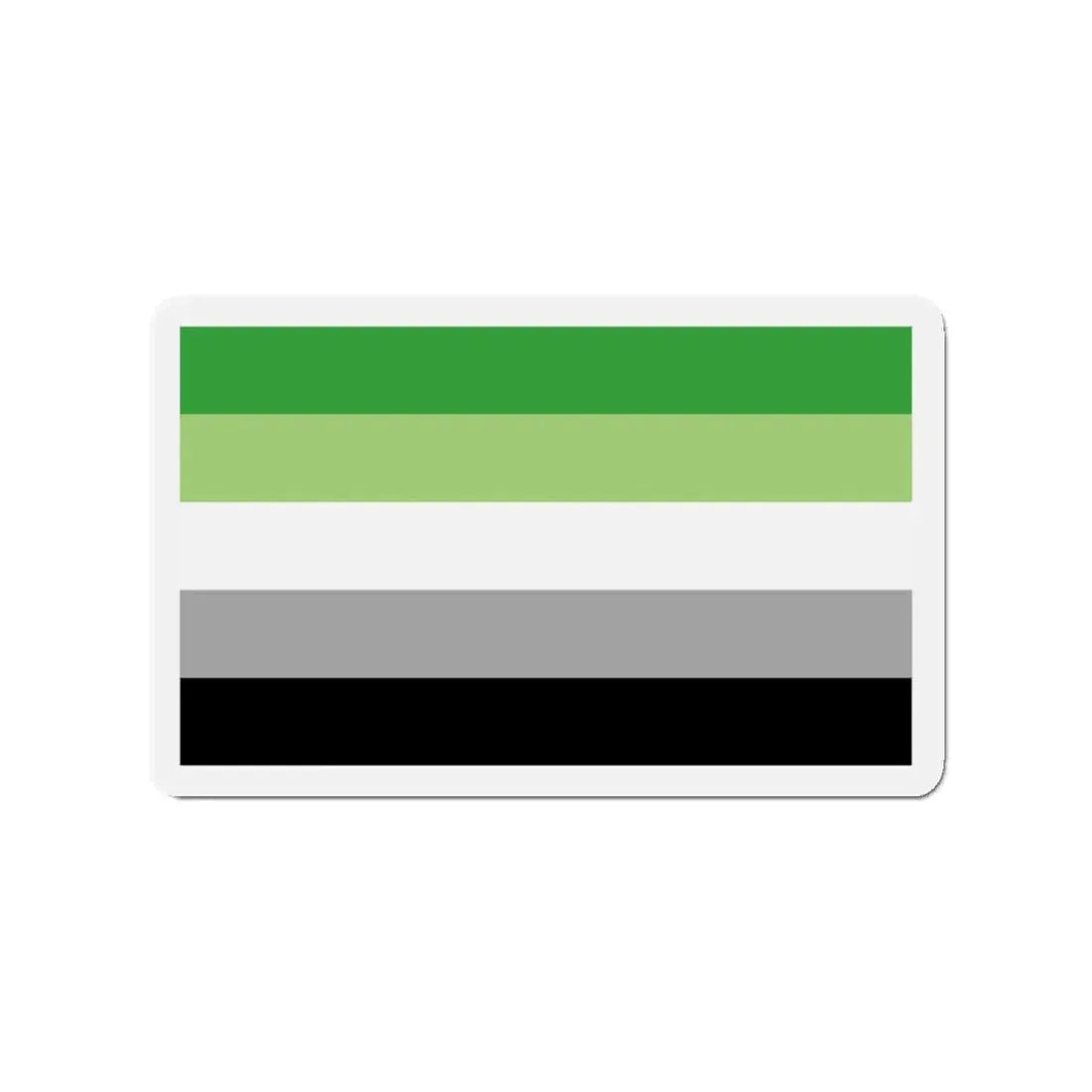 Aromantic Pride Flag - Refrigerator Magnet 3 Inch - The Sticker Space