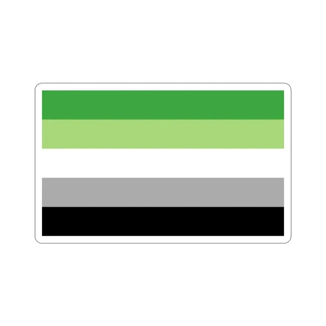 Aromantic Pride Flag STICKER Vinyl Die-Cut Decal 2 Inch - The Sticker Space