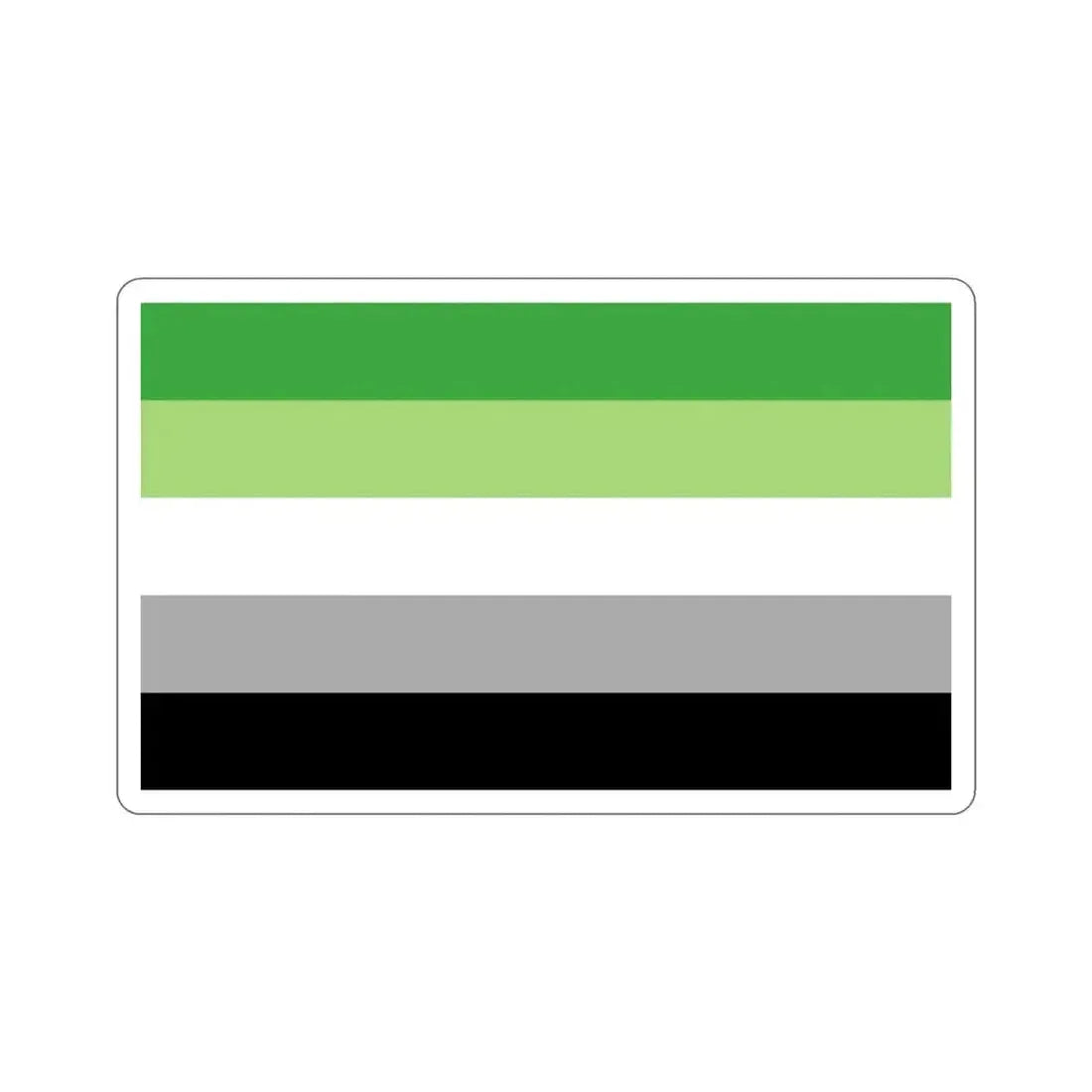 Aromantic Pride Flag STICKER Vinyl Die-Cut Decal 3 Inch - The Sticker Space