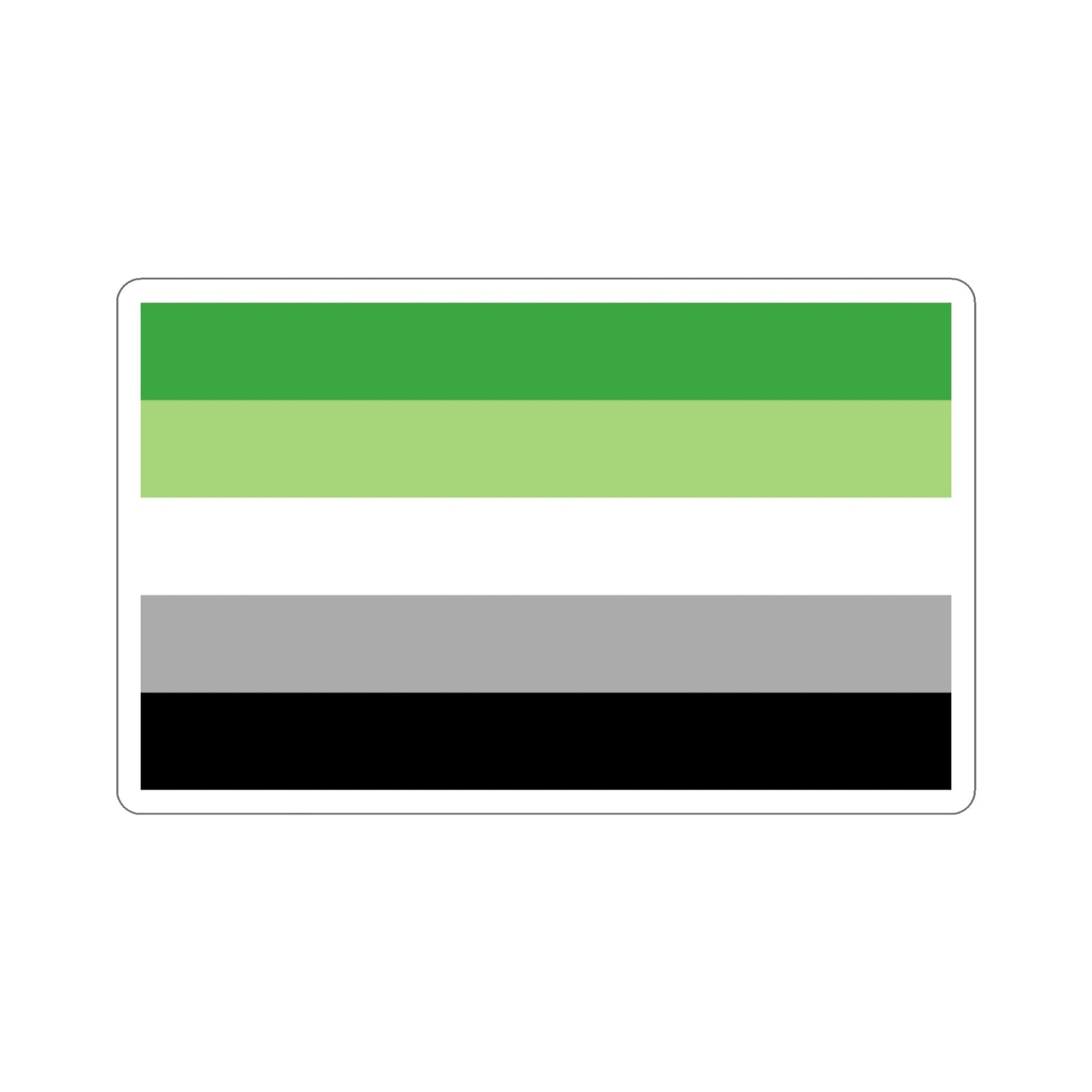 Aromantic Pride Flag STICKER Vinyl Die-Cut Decal-4 Inch-The Sticker Space