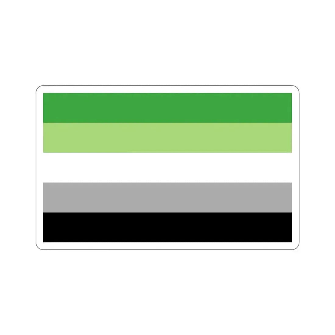 Aromantic Pride Flag STICKER Vinyl Die-Cut Decal 4 Inch - The Sticker Space