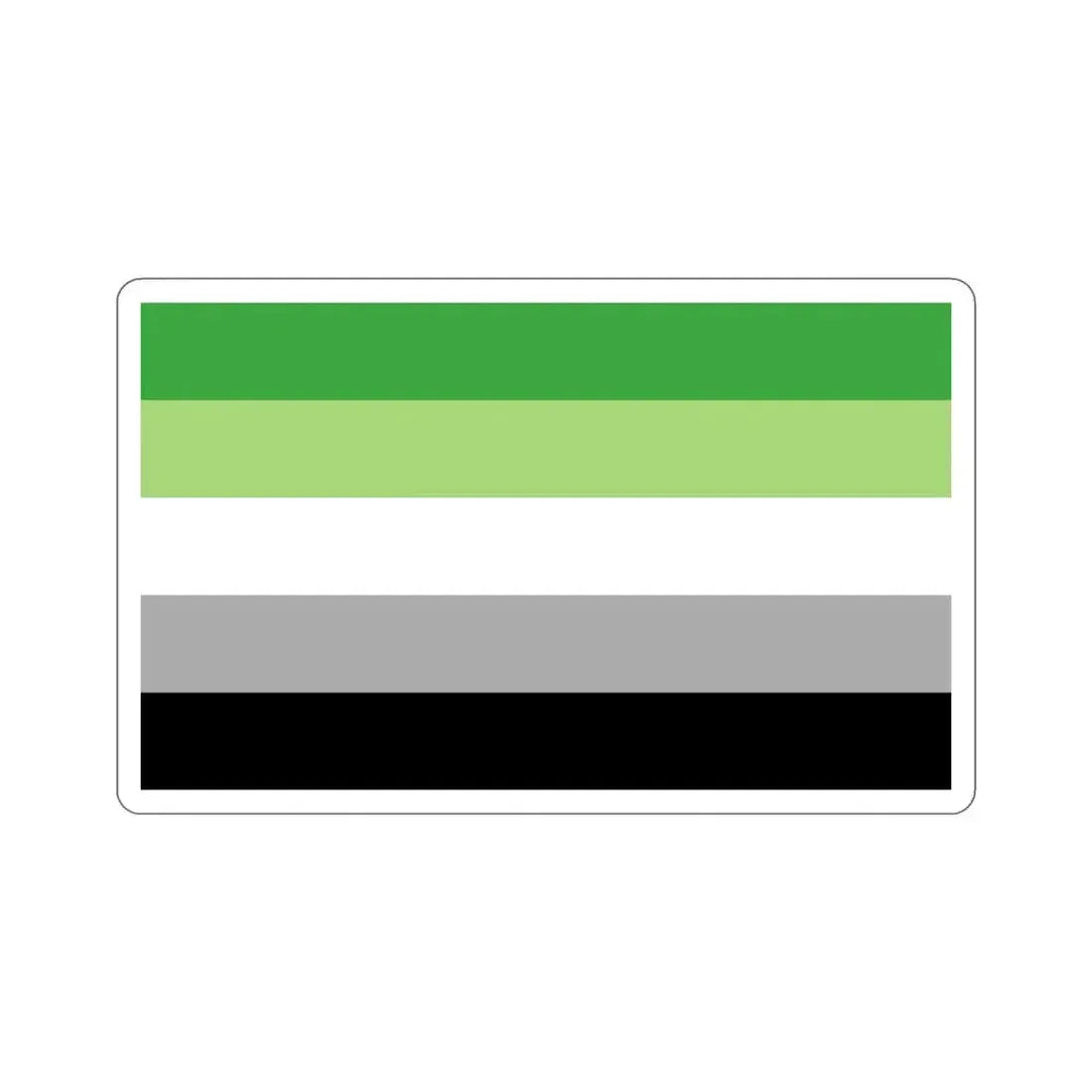Aromantic Pride Flag STICKER Vinyl Die-Cut Decal 4 Inch - The Sticker Space