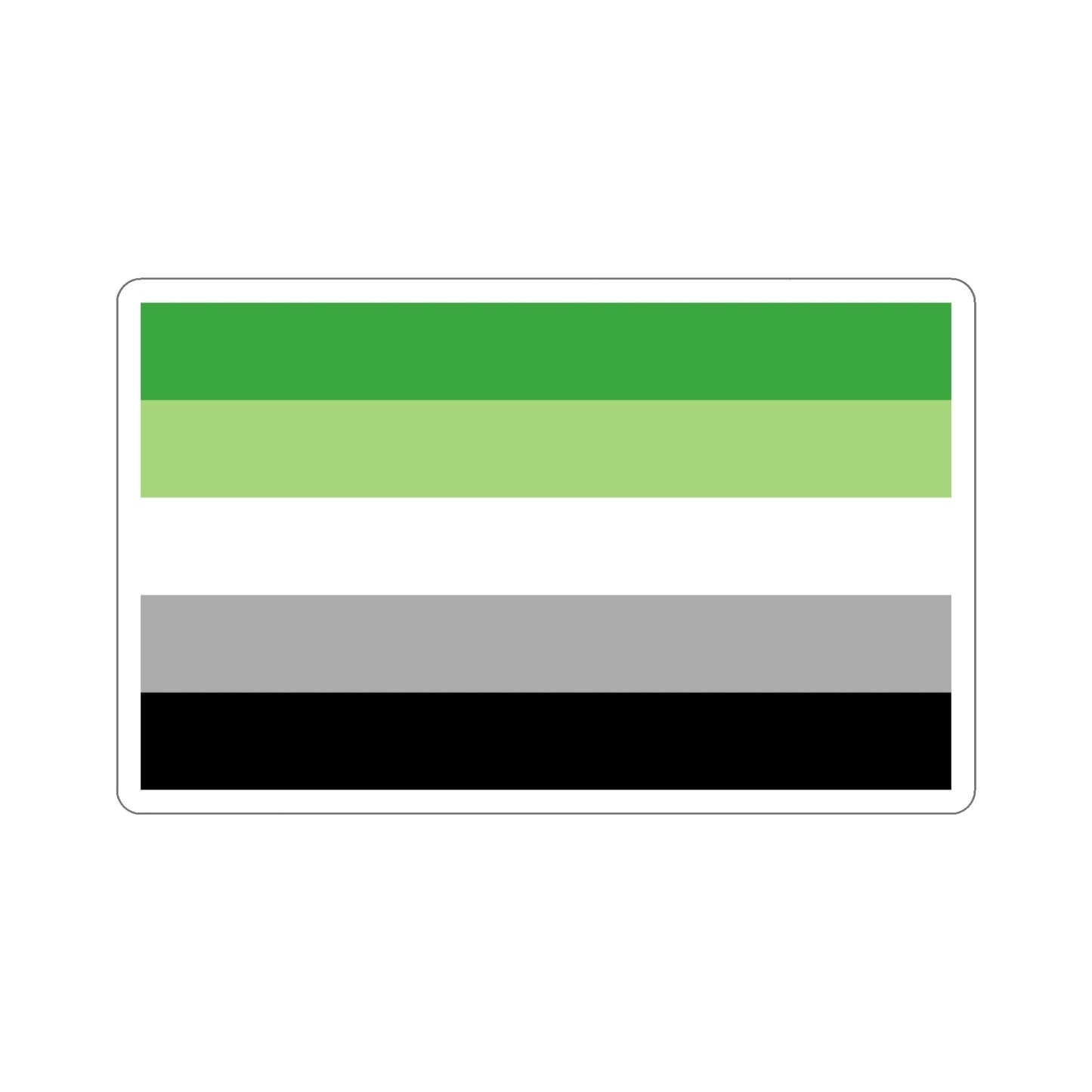 Aromantic Pride Flag STICKER Vinyl Die-Cut Decal-5 Inch-The Sticker Space