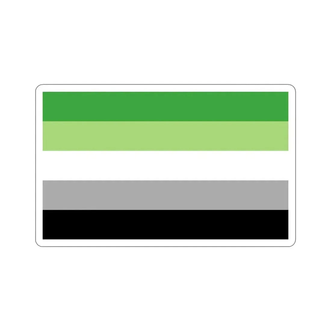 Aromantic Pride Flag STICKER Vinyl Die-Cut Decal 5 Inch - The Sticker Space
