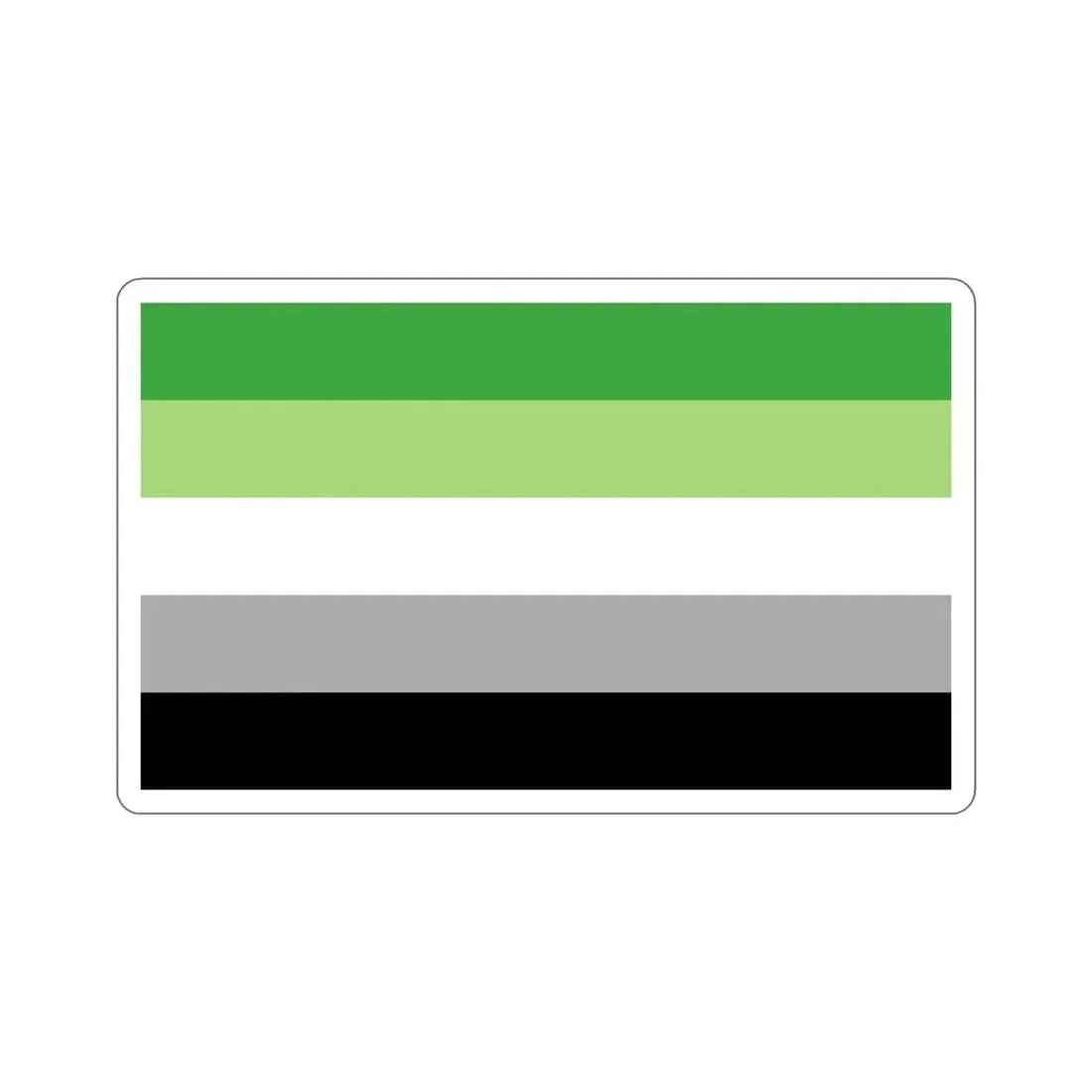 Aromantic Pride Flag STICKER Vinyl Die-Cut Decal 5 Inch - The Sticker Space