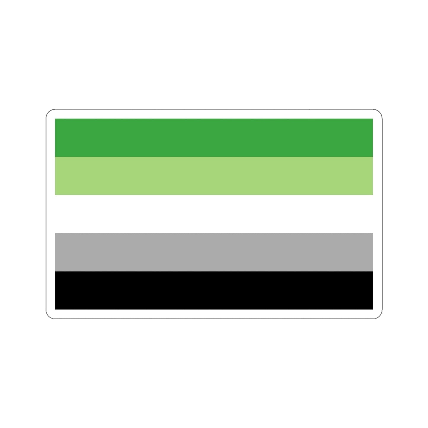 Aromantic Pride Flag STICKER Vinyl Die-Cut Decal-6 Inch-The Sticker Space