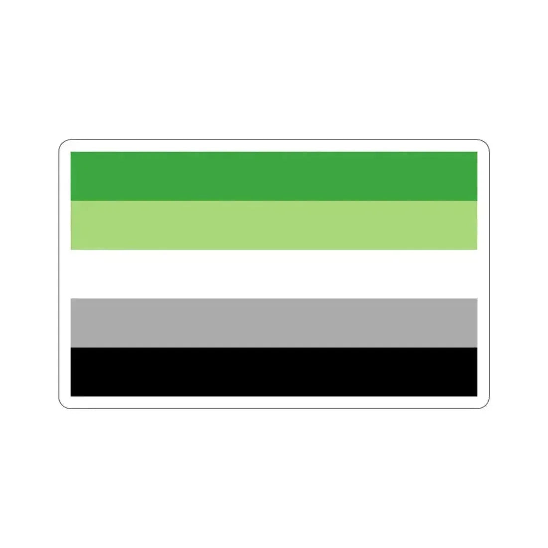 Aromantic Pride Flag STICKER Vinyl Die-Cut Decal 6 Inch - The Sticker Space