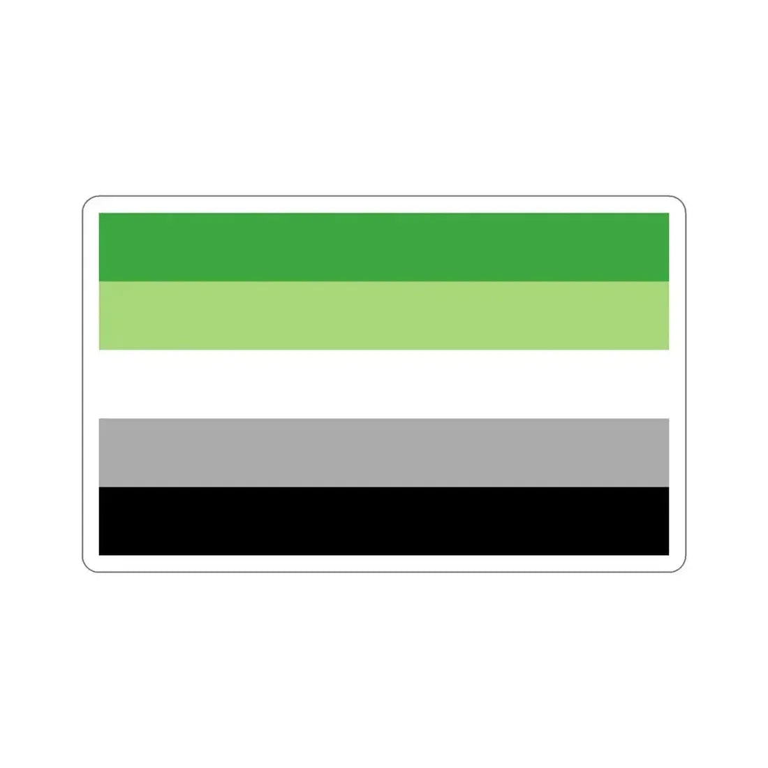 Aromantic Pride Flag STICKER Vinyl Die-Cut Decal 6 Inch - The Sticker Space