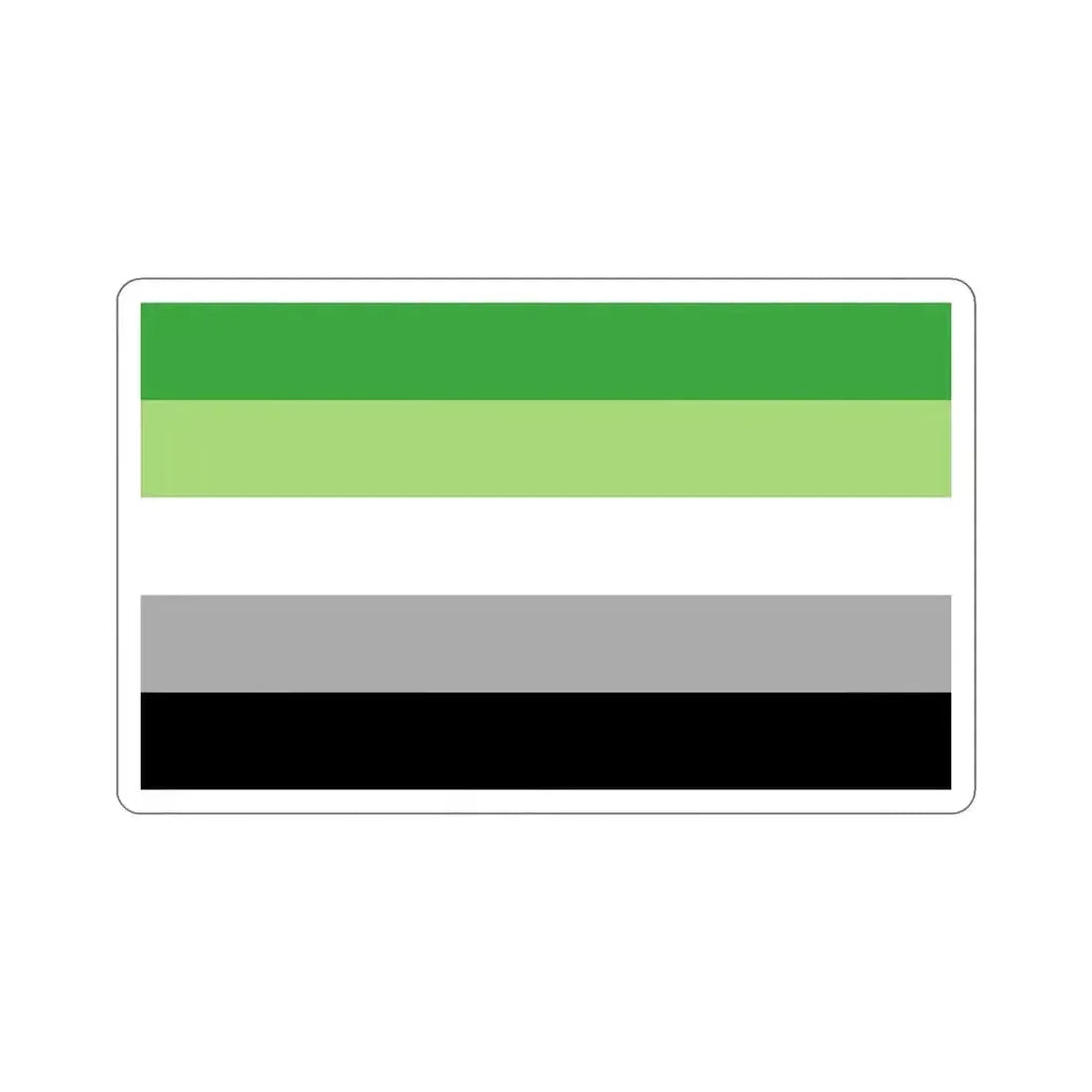 Aromantic Pride Flag STICKER Vinyl Die-Cut Decal - The Sticker Space