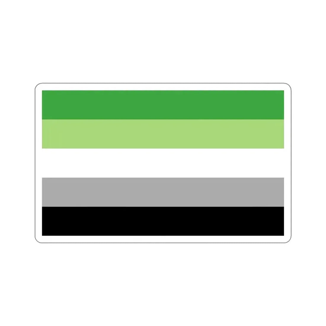 Aromantic Pride Flag STICKER Vinyl Die-Cut Decal - The Sticker Space