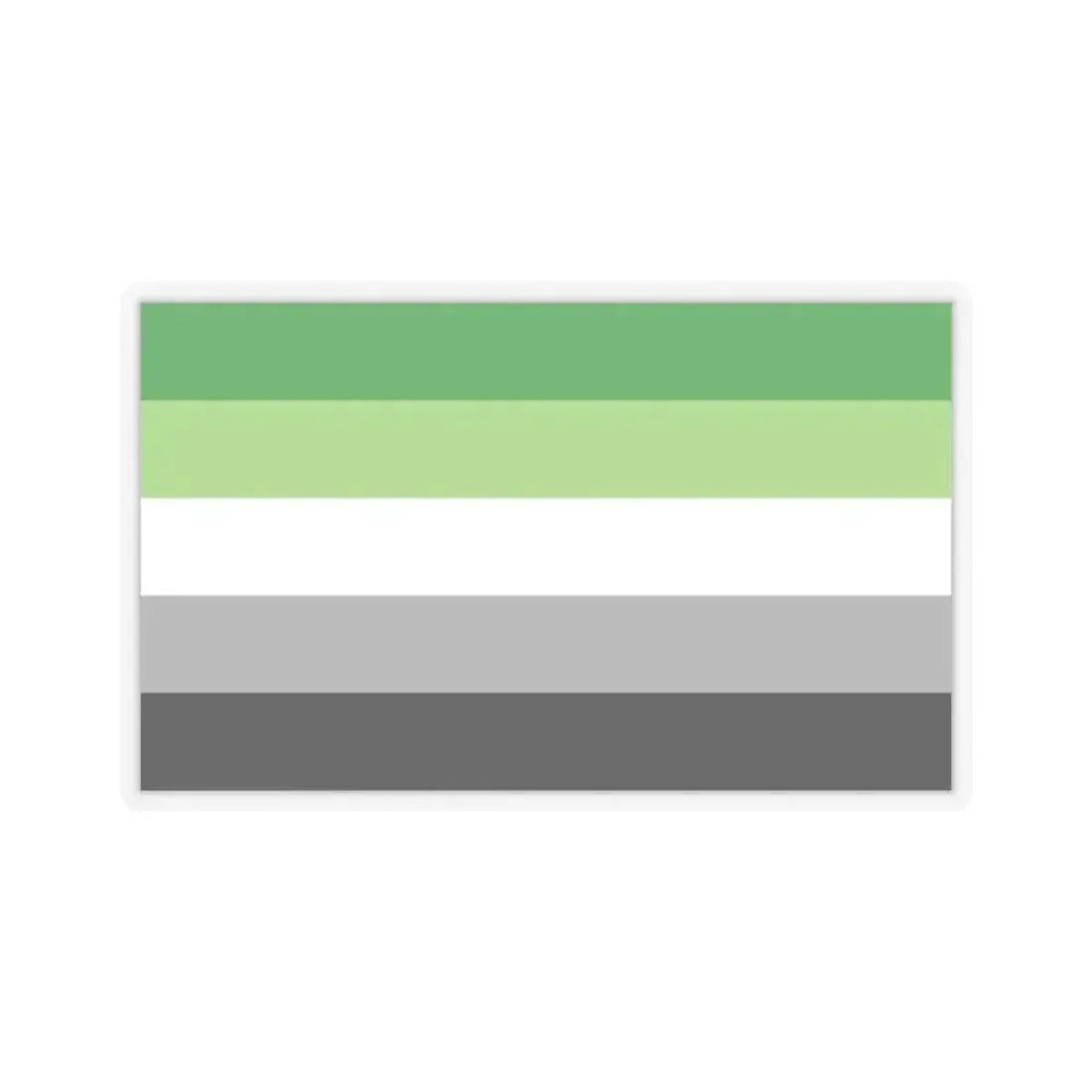 Aromantic Pride Flag - STICKER Vinyl Kiss-Cut Decal 2 Inch Transparent - The Sticker Space