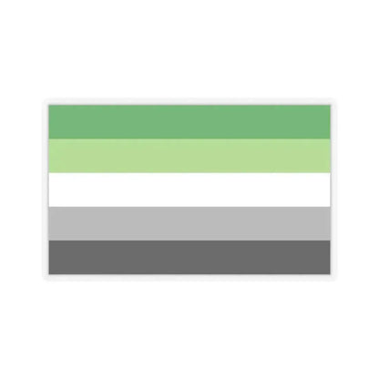 Aromantic Pride Flag - STICKER Vinyl Kiss-Cut Decal 2 Inch Transparent - The Sticker Space