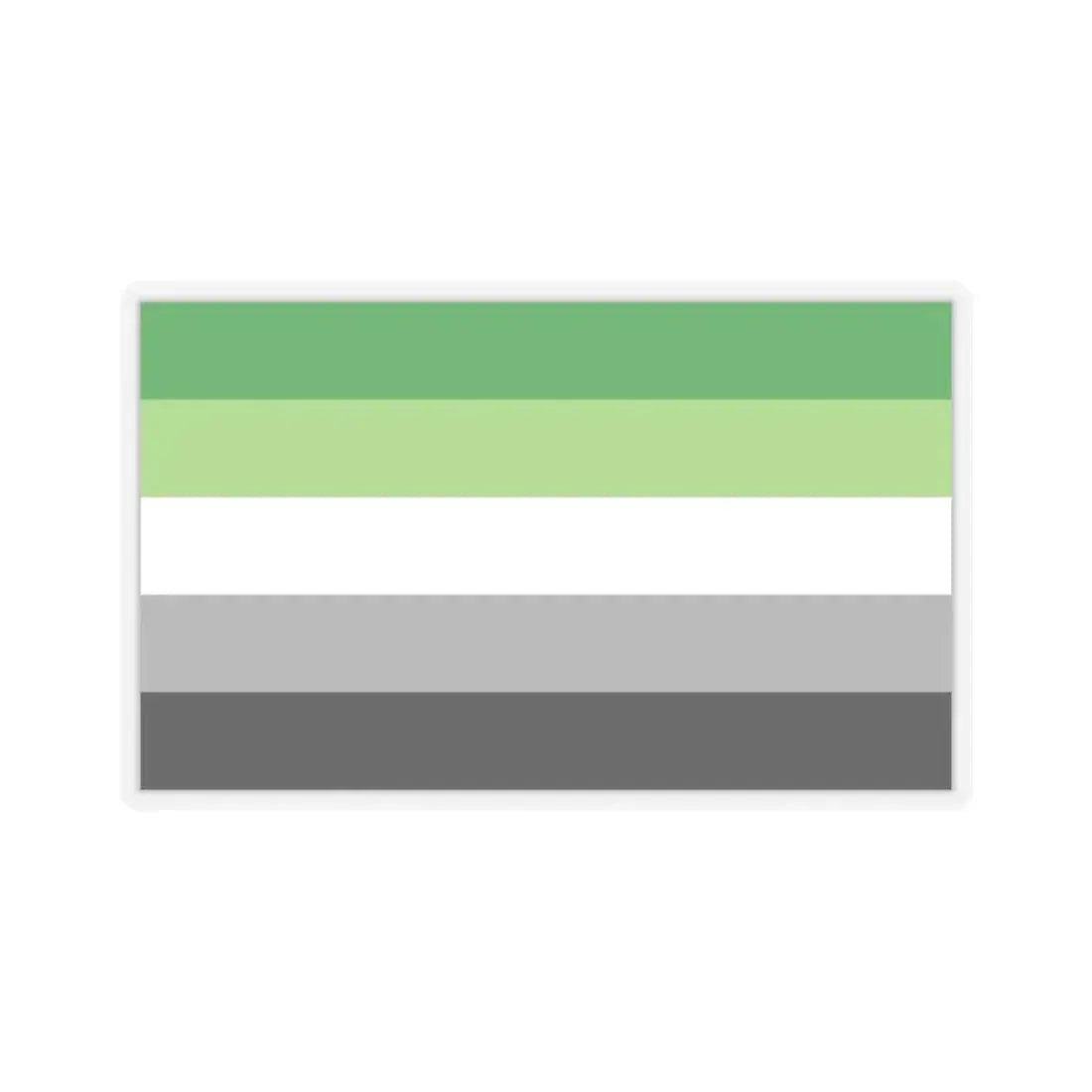 Aromantic Pride Flag - STICKER Vinyl Kiss-Cut Decal 3 Inch Transparent - The Sticker Space