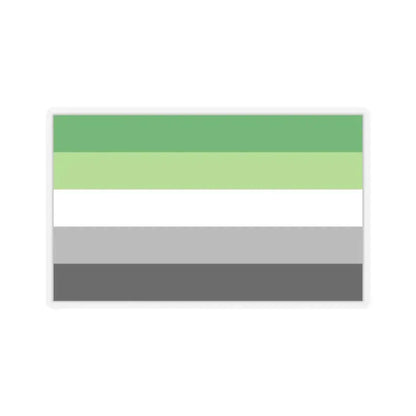 Aromantic Pride Flag - STICKER Vinyl Kiss-Cut Decal 3 Inch Transparent - The Sticker Space