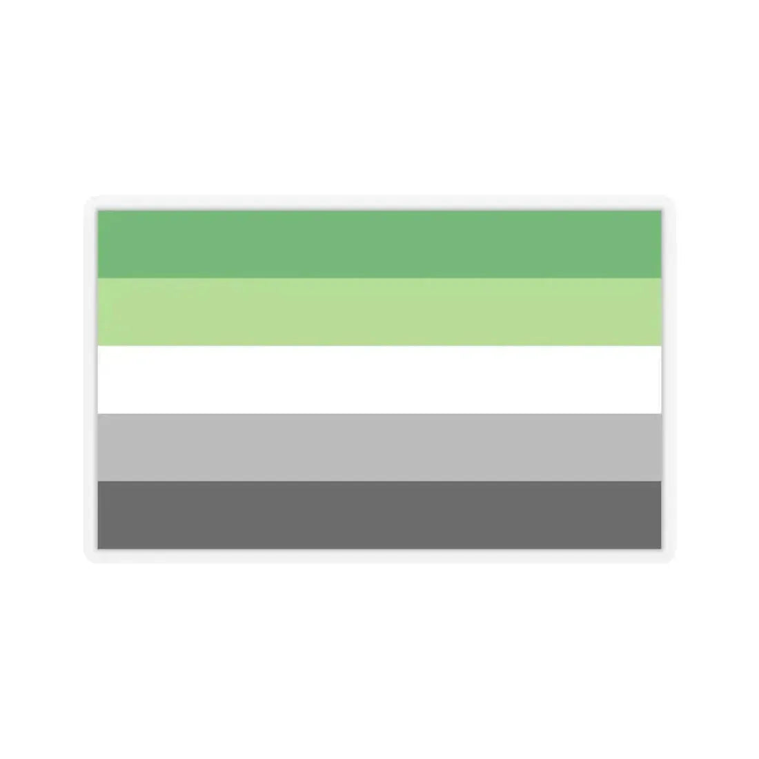 Aromantic Pride Flag - STICKER Vinyl Kiss-Cut Decal 4 Inch Transparent - The Sticker Space