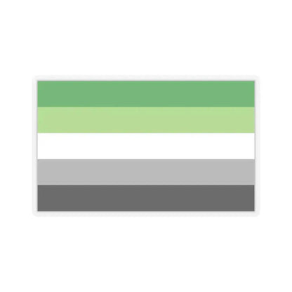 Aromantic Pride Flag - STICKER Vinyl Kiss-Cut Decal 4 Inch Transparent - The Sticker Space