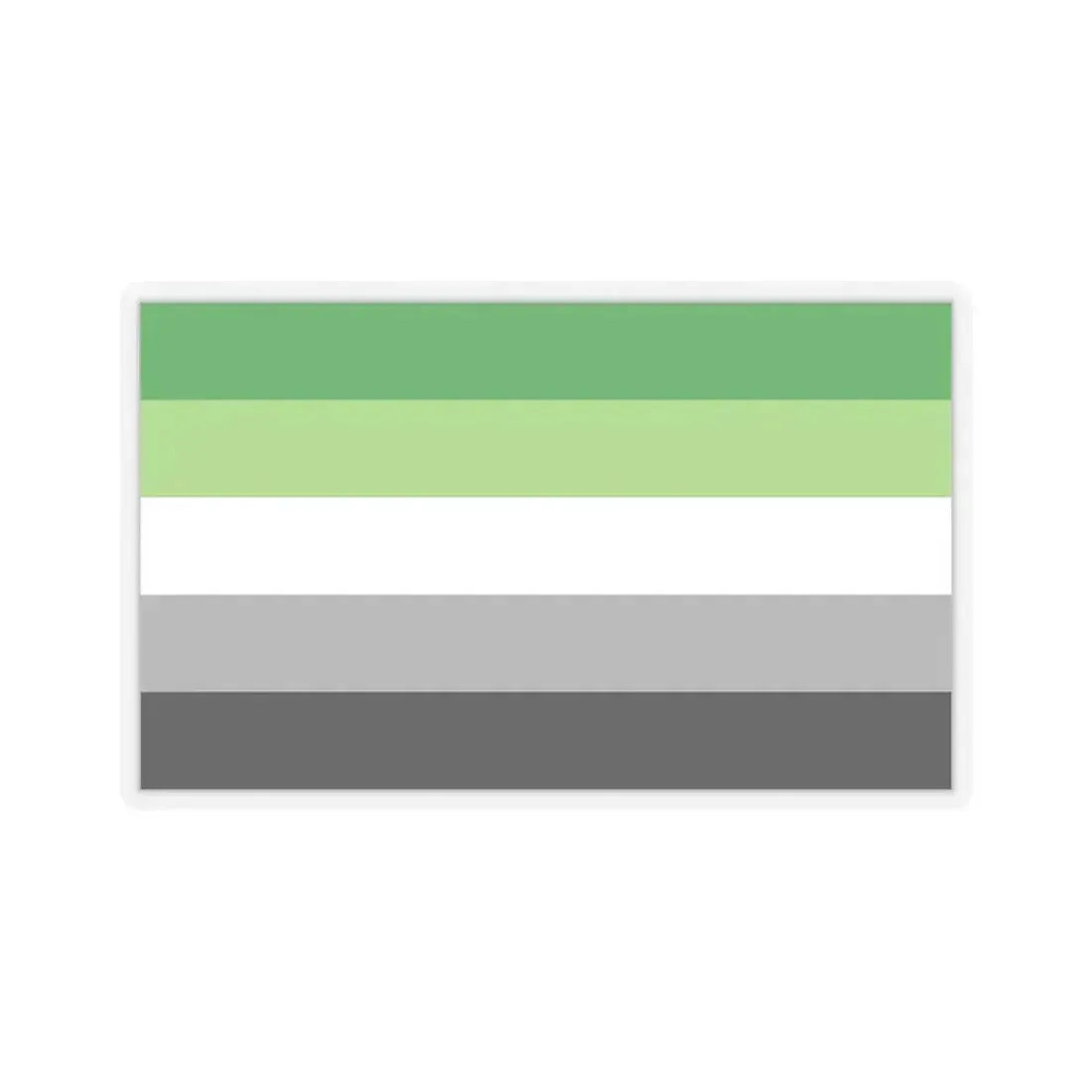 Aromantic Pride Flag - STICKER Vinyl Kiss-Cut Decal 6 Inch Transparent - The Sticker Space