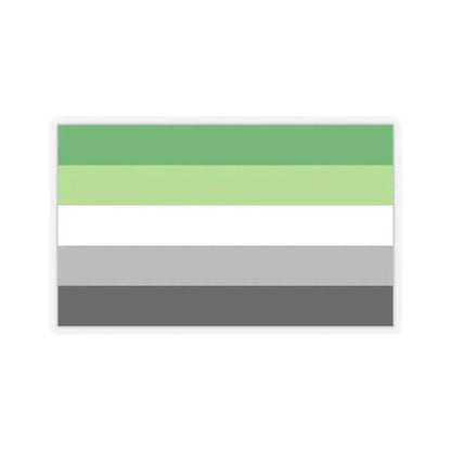Aromantic Pride Flag - STICKER Vinyl Kiss-Cut Decal 6 Inch Transparent - The Sticker Space
