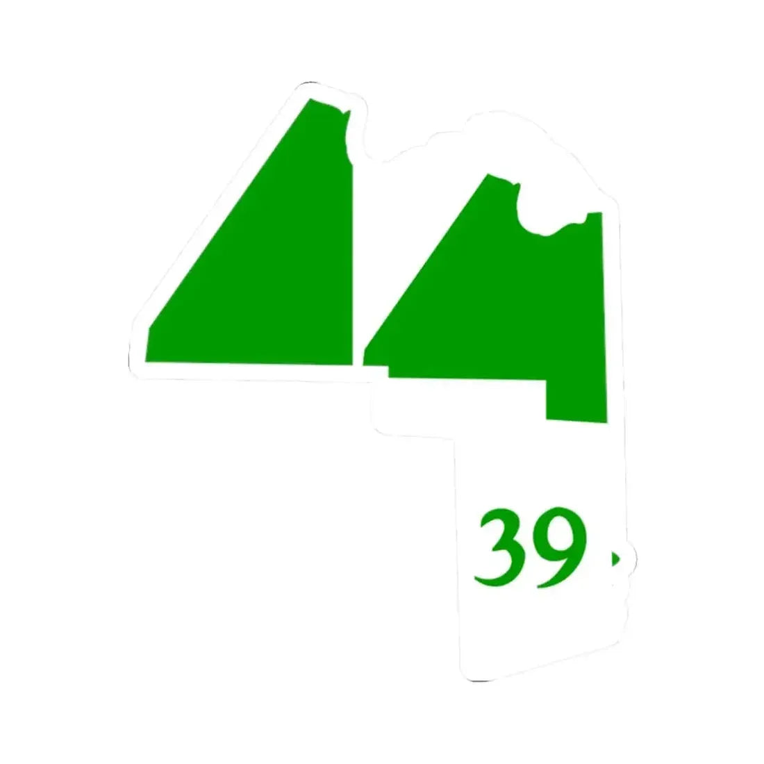 Aroostook County Flag Map (United States) STICKER Vinyl Kiss-Cut Decal 2 Inch White - The Sticker Space